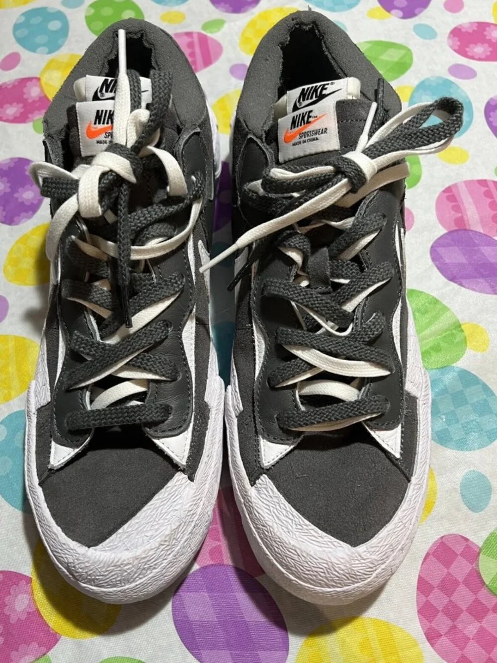 Nike x Sacai Blazer Low Iron Grey / White DD1877-002 Men’s 11 (Pre-Owned) NO BOX
